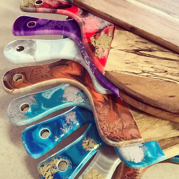 Sarah pollitt resin art Perth at